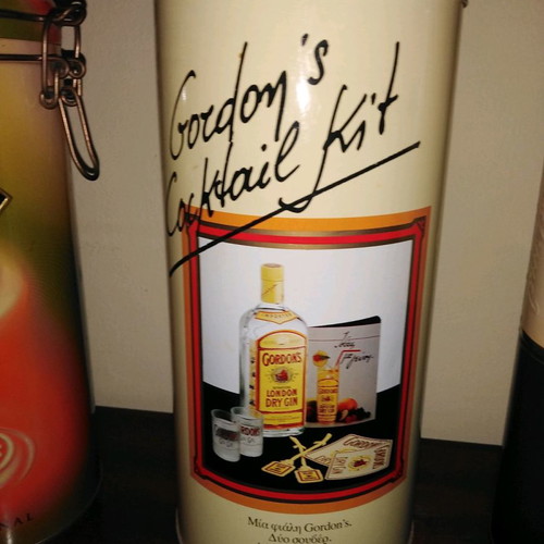 Collectible metal whisky, liqueur and gin boxes used, set of 3