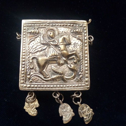 Old Saint George Amulet used, double-sided, proutzino