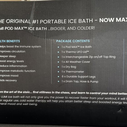 Lumi Therapy Ice Bath new with extras