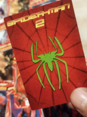 Spiderman 2 trading cards like new, pack of 46 cards with 6 holograms