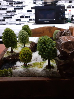 Car diorama handmade, new