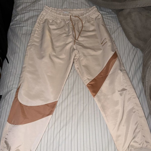 Nike Swoosh Pants like new, large, beige and brown