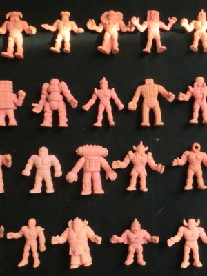 Set of 40 Kinnikuman Kinkeshi figures, authentic El Greco exogini