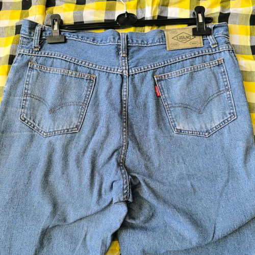 Denim pants used L-XL blue
