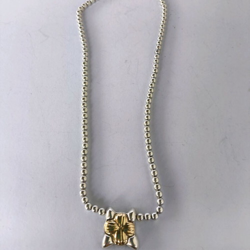 Silver-gold necklace 925 like new, 45 cm