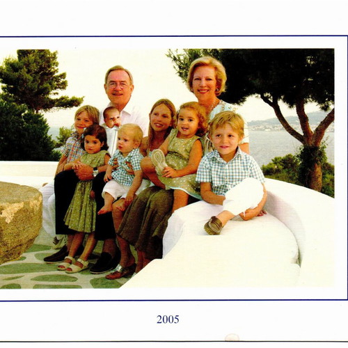 Greeting card 2005 from King Constantine B and Queen Anne Marie B new