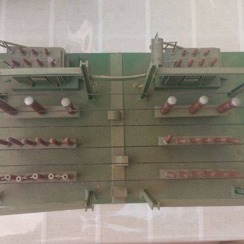HO scale buildings set, substation, coal storage, 2 shops