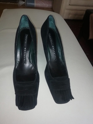 Fratelli Rossetti γόβες μαύρες, σαν καινούργιες, νούμερο 39,5, τακούνι 9εκ.