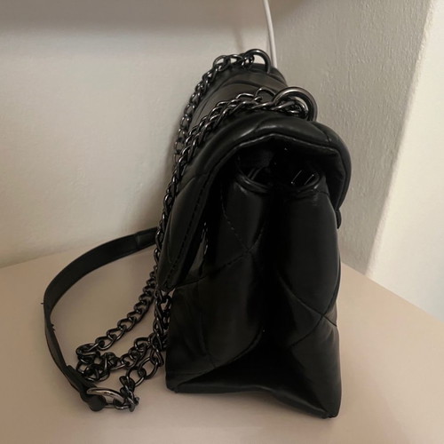 Black bag with multiple compartments