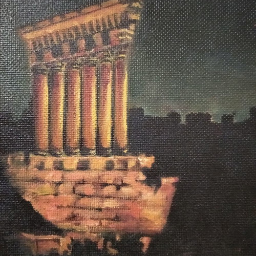Oil painting used, height 28 cm, width 21 cm, with frame