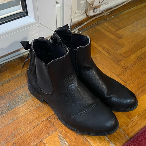 Bozikis Black Ankle Boots Used, Size 38