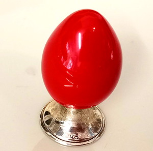 Αυγό με ασημένια βάση 925
