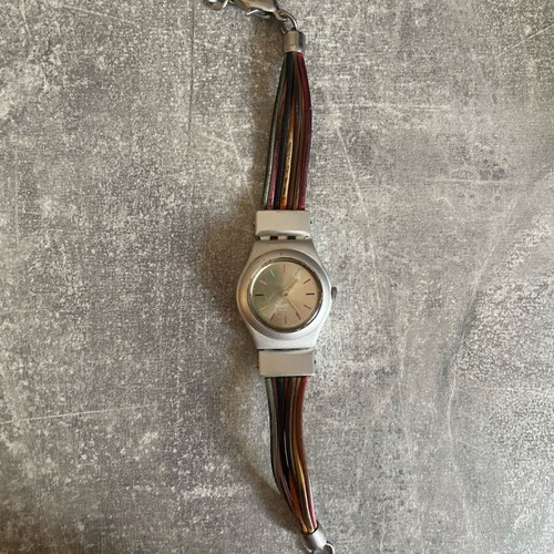 Swatch wristwatch used, brown, women's, waterproof
