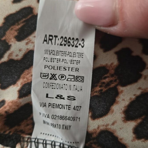 Long dress animal print like new, black and brown
