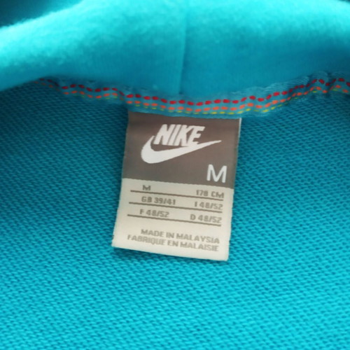 Nike Vintage Ronaldinho 10R Sleeveless Hooded Top like new, turquoise, size M