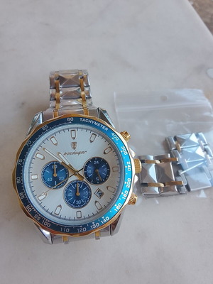 Poedagar unisex wristwatch like new, blue and silver