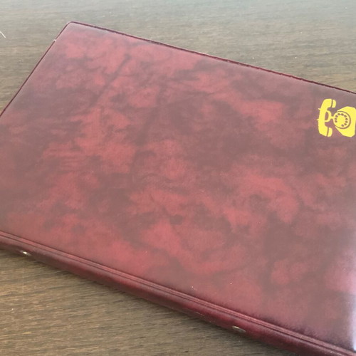 Leather telephone directory burgundy used