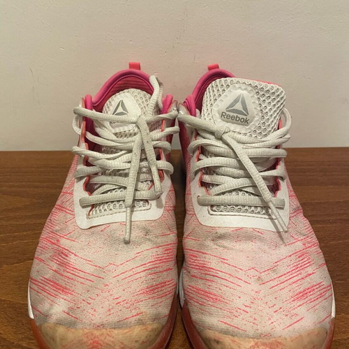 Reebok women's pink athletic shoes used, size 39
