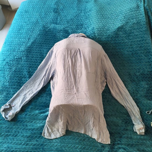 Pink Woman turquoise shirt wrap style, like new, size L