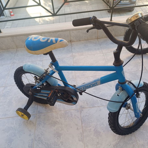 Clermont kids bicycle used, blue, drum and counter brakes