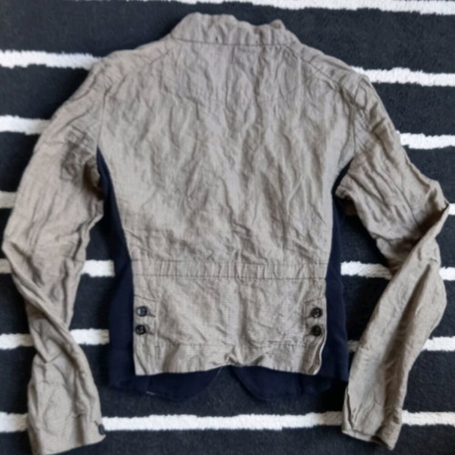 Vintage women's fitted jacket like new, black and beige