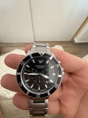 Ρολόι Armani Exchange unisex αδιάβροχο 100 μέτρα, ασημί