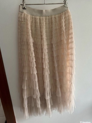 Midi skirt with tulle new, elastic, one size