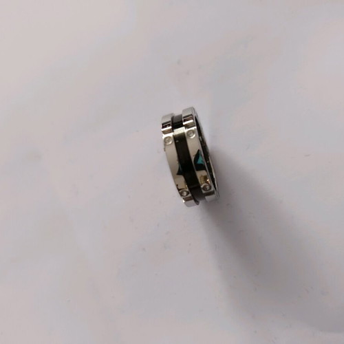 Ring black with silver like new