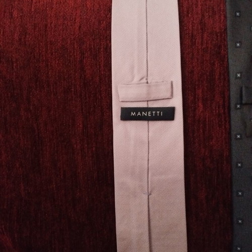 Manetti men's ties set of 3 like new, lilac, dark blue, plaid