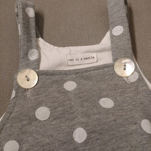 Two in a Castle overall romper for girl 18-24 months like new