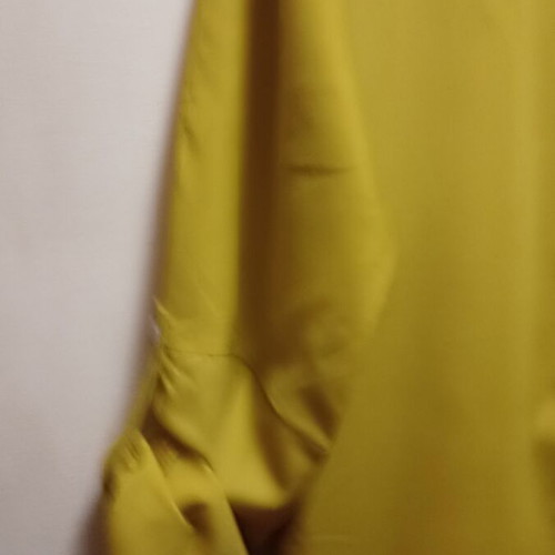 Maxi dress yellow mustard size M like new, cotton, long sleeves