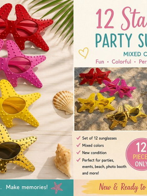 Starfish Party Sunglasses new, set of 12 mixed colors