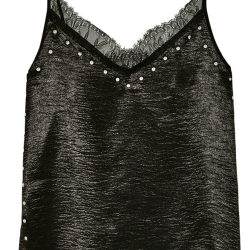 Zara black lingerie top with lace and studs, like new, Small