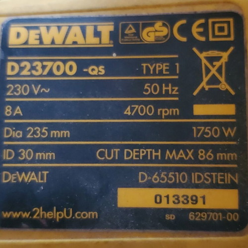 DEWALT D23700 δισκοπρίονο 1750W