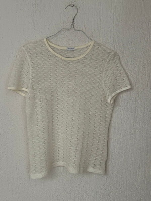 Плетена тениска Intimissimi размер XS като ново, екрю със сребърна нишка