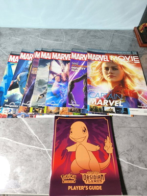 Marvel magazines used pack 1-2-3-4-5-6-7-8-9-15 and Pokemon booklet