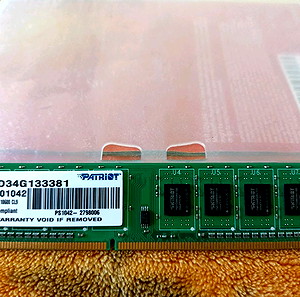 Patriot 4GB DDR3 RAM με Ταχύτητα 1333 για Desktop