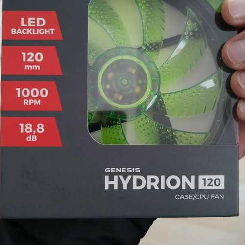 Genesis Hydrion 120 Led Fan new green