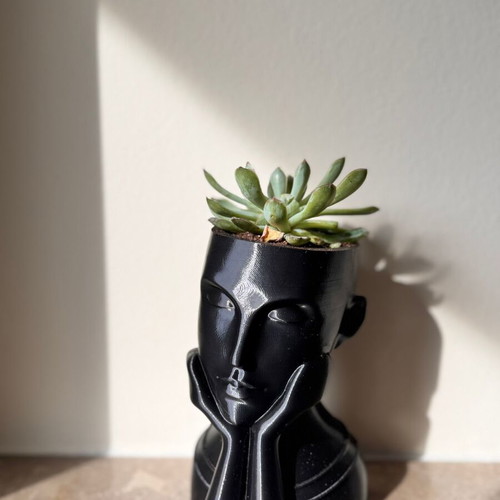 Minimal 3D Printed Face Vase new