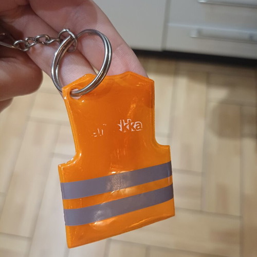 Safety vest keychain orange reflective PVC