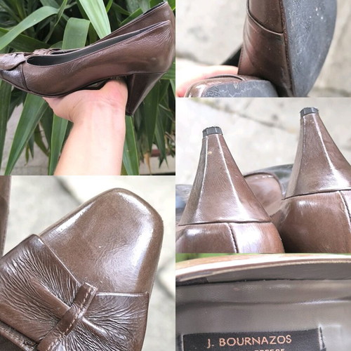 J. Burnazos 7 cm leather pumps like new, brown, size 37