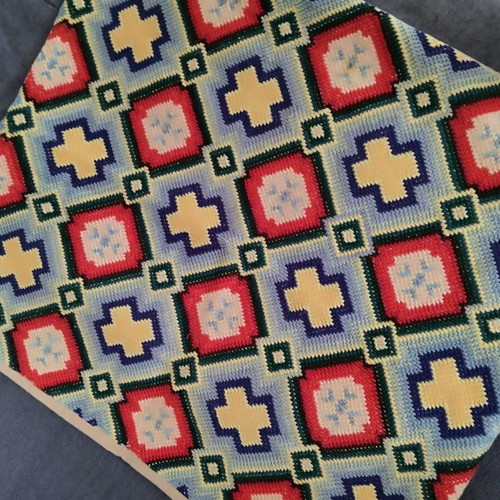 Embroidered pillowcase hand-made like new, 60x50 cm