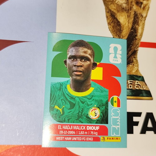 El Hadji Malick Diouf World Cup 2026 Panini sticker new