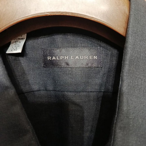 Ανδρικό πουκάμισο Ralph Lauren λινό μαύρο XL καινούργιο