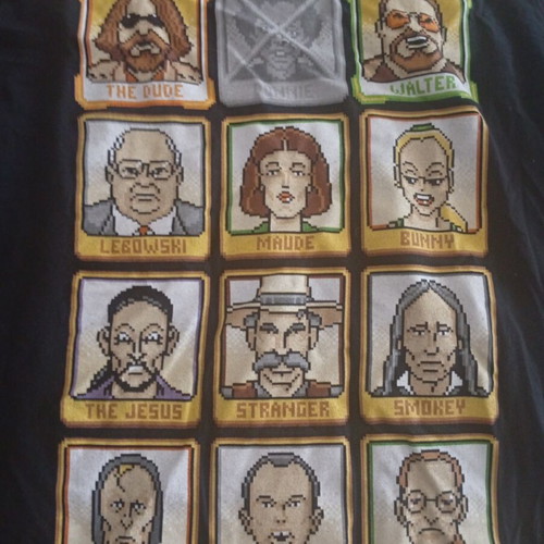 The Big Lebowski Collectible T-shirt Threadless Retro 8-Bit Pixel Art Size M