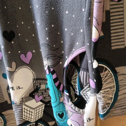 Fleece dress in grey color, like new