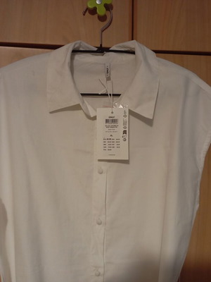 Only white cotton shirt dress XL new with tags