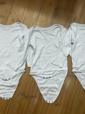 Long-sleeve baby bodysuits, age 2-3 years