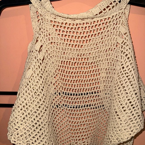 Knitted Bolero cardigan like new, beige, boho style