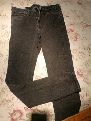 H&M Skinny Fit Παντελόνι Ελαστικό Μαύρο Ξεβαμμένο Μέγεθος 34